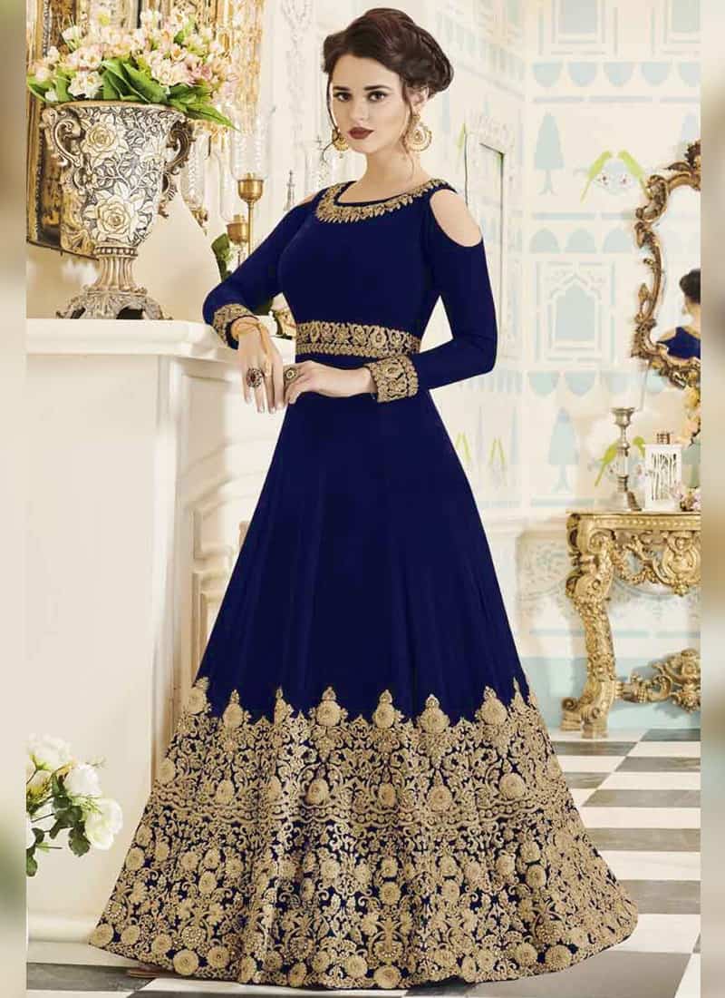 Stylish long frock on sale suit