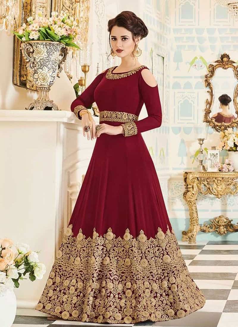 Party wear outlet gown and price