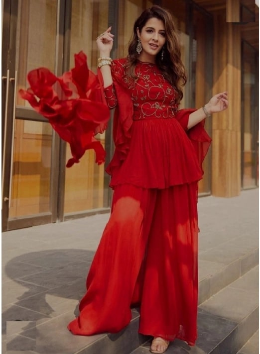 Palazzo suit designs on sale 2019